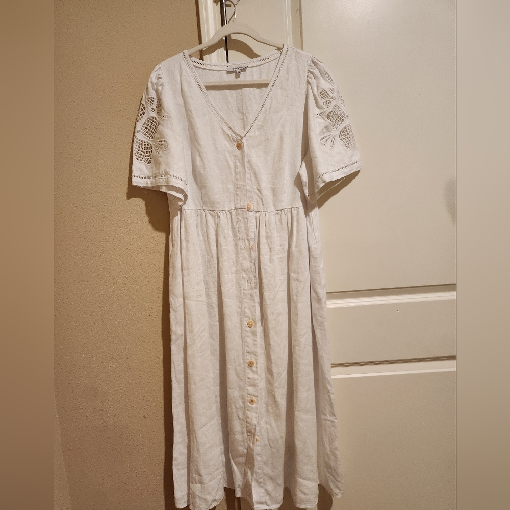 Madewell Cream Top with Lace Details